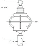 Hanover Lantern B9029VTC Bridgewater Large 1 Light Outdoor Post Lamp in Vintage Copper with Clear Seeded Glass glass
