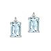 10kt. White Gold Aquamarine Earrings with Diamond Accents