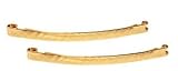 France Luxe 57x4mm Grooved Metal Barrette - Pairs