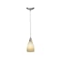 Access Lighting - 23525-BS/FRA: Heather Velvet - 1 Light Cone Pendant - Brushed Steel Finish/French Amber Glass