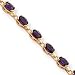 14k 8 Inch Genuine Gemstone Rainbow Bracelet