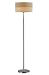 Lite Source LS-80751PS Relaxar Floor Lamp, Polished Steel with 2-Tone Off-White Shade