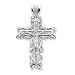 Sterling Silver CZ (Cubic Zirconia) Crucifix Pendant with 20 Inch Sterling Silver Chain