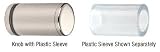 CRL Polished Nickel Cylinder Style Single-Sided Shower Door Knob by CR Laurence