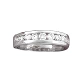 14K White Gold .75 CTW Channel Set Anniversary Band