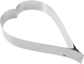 Kuchenform - Backform - Edelstahl - Herz - erweiterbar 12 cm bis 26 cm - 5 cm hoch