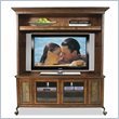 Riverside Furniture Stone Forge TV Stand and Deck in Tuscan Sun