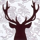 Black Royal Deer Beverage Napkins 5452