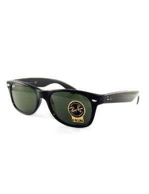 New Ray Ban Sunglass 2132 901 55-18 Black w/ Green RB2132