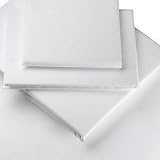 King Size, Extra Deep (16"), White, 200 Thread Count Egyptian Cotton Fitted Sheet by Viceroybedding