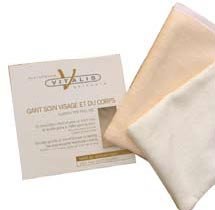 Gant visage microfibres nature