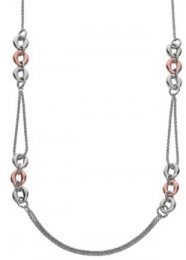 Sterling Silver and Copper Ring and Chain Necklace 
