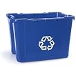 Rubbermaid(R) Computer Paper Collection "We Recycle" Container, 12 1/2 Gallons, 13 1/2in.H x 20in.W x 15in.D, Blue