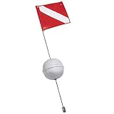 Scuba Diver Dive Diving Ball Float Holder with Flag