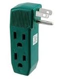 3-Outlet Vertical Wall Tap - Great for Christmas Lights - UL-Listed