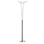 Dainolite DM217F-SC Floor Lamp with White Frosted Glass Shade, Satin Chrome