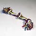 PET TOY COLOR ROPE 12"- 3 Knot Rope Dog Toy