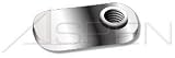 (1000pcs per box) 3/8-24 Stainless Steel Weld Nuts Tab Base 1.125 Ships FREE in USA