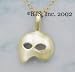 Phantom of the Opera Phantom Mask Gold Necklace