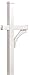 Salsbury Industries, White 4370WHT Deluxe Post 1 Sided In-Ground Mounted for Roadside Mailbox