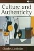 Culture and Authenticity