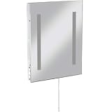 from Knightsbridge Bathroom Wall Mounted Mirror Light C/W Shaver Socket 500 x 390mm Model RCTM2T8