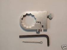 Wheeler Whip Silver Clamp-on 19mm Motorcycle Whip Flag Holder Mount Fits 19mm Nut