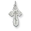 Sterling Silver Eastern Orthodox Cross with 20 Inch Chain