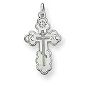 Sterling Silver Eastern Orthodox Cross with 20 Inch Sterling Silver Chain