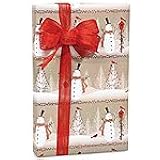 Woodland SNOWMEN Snowman Christmas Gift Wrap Wrapping Paper - 16ft Roll
