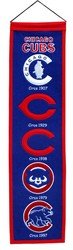 Chicago Cubs Wool 8''x32'' Heritage Banner