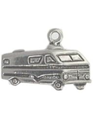 Sterling Silver RV Motorhome Recreational Vehicle Vacation Travel Tour Charm
