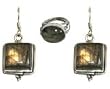 Ring and Earrings Set Sterling Silver Labrodite Jewelry (erss014)
