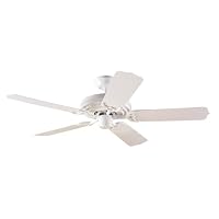 Hunter 23566 Sea Air 52-Inch 5 White Plastic Blades Ceiling Fan, White