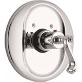 California Faucets 1/2 Thermostatic Valve with Round Trim Plate & Decorative Handle TH-150-59-PC