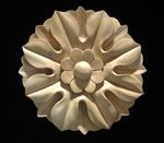 Large Maple Wood Hand Carved Oval Acanthus Rosette #9050 Large Maple Wood Hand Carved Oval Acanthus Rosette #9050
