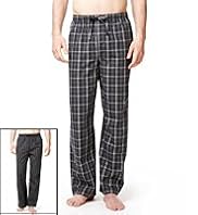2 Pack Pure Cotton Checked & Striped Pyjama Bottoms