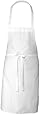 Chef Works APKDC-WHT White Basic Bib Apron, 33-InchL by 27.5-InchW