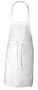 Chef Works APKDC-WHT White Basic Bib Apron, 33-InchL by 28-InchW