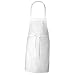 Chef Works APKDC-WHT White Basic Bib Apron, 33-InchL by 28-InchW