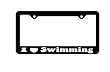 BaySix I Heart Swimming License Plate Frame
