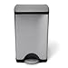 Simplehuman CW1816 Rectangular Fingerprint-Proof Step-On 13-Gallon Waste Can, Stainless