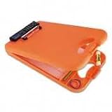 Saunders DeskMate II Plastic Storage Clipboard with Calculator, Letter Size 8.5 inch x 12 inch, Orange (00543)