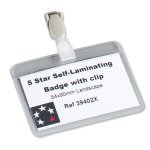 5 Star Office Name Badges Self Laminating Landscape 