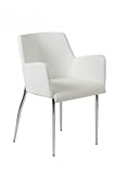 IMAGE OF 17618WHT Sunny Armchair with 4L Base in White (Set of Two)
