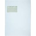 Versandtaschen C4 90g/qm selbstklebend mit Fenster weiß VE=250 Stück