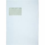 Produkt-Bild: Versandtaschen C4 90g/qm selbstklebend mit Fenster wei&szlig; VE=250 St&uuml;ck