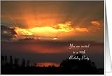Invitation to 90th Birthday Party - Beautiful Sunset Card
