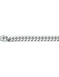 8mm White Gold Miami Cuban Chain 24"