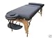 Black 77 Long 30 Wide 4 Pad Portable Massage Table Spa Bed